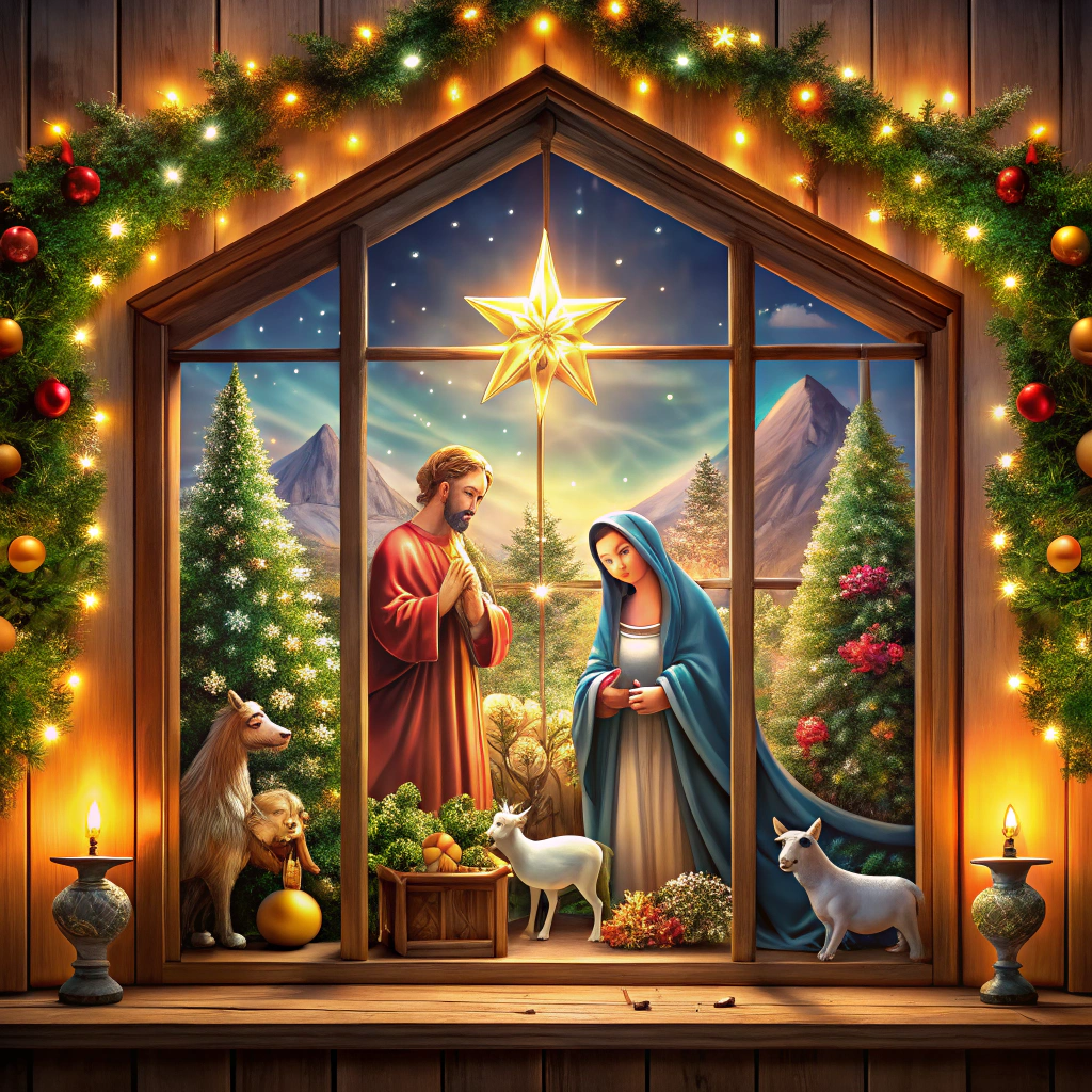 window cling nativity scenes