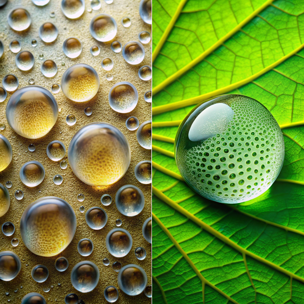 hydrophobic vs. hydrophilic materials
