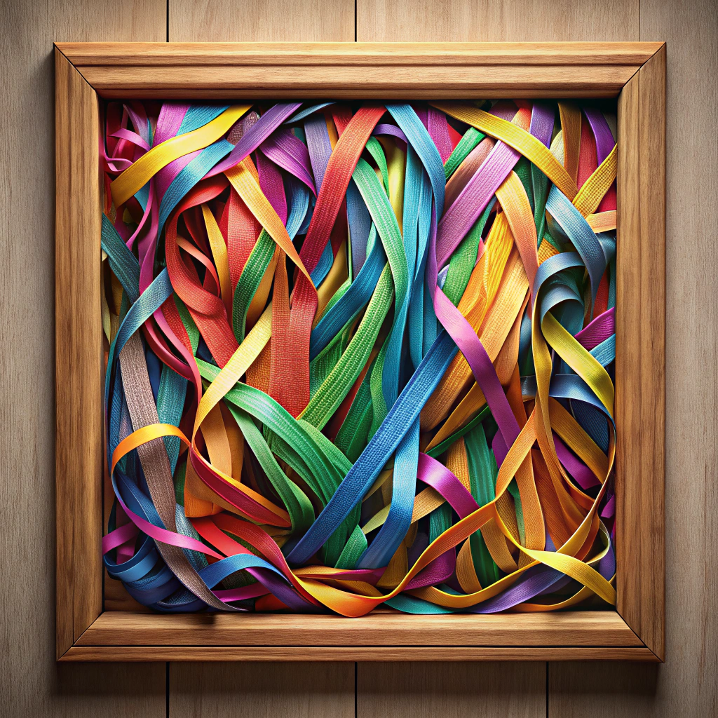 ribbon wall art weave ribbons through a large frame or canvas for a textured look