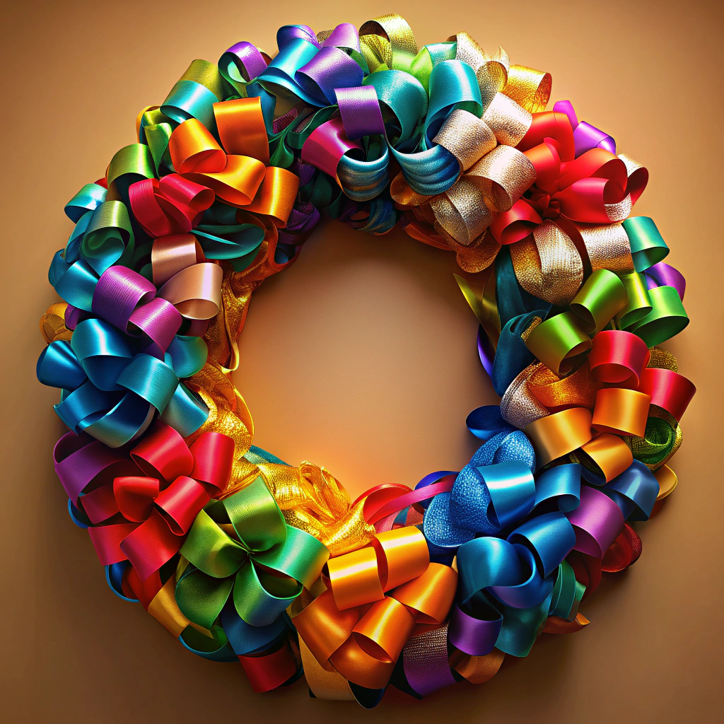 ribbon wreath use a wire frame to tie ribbons in loops creating a full vibrant wreath