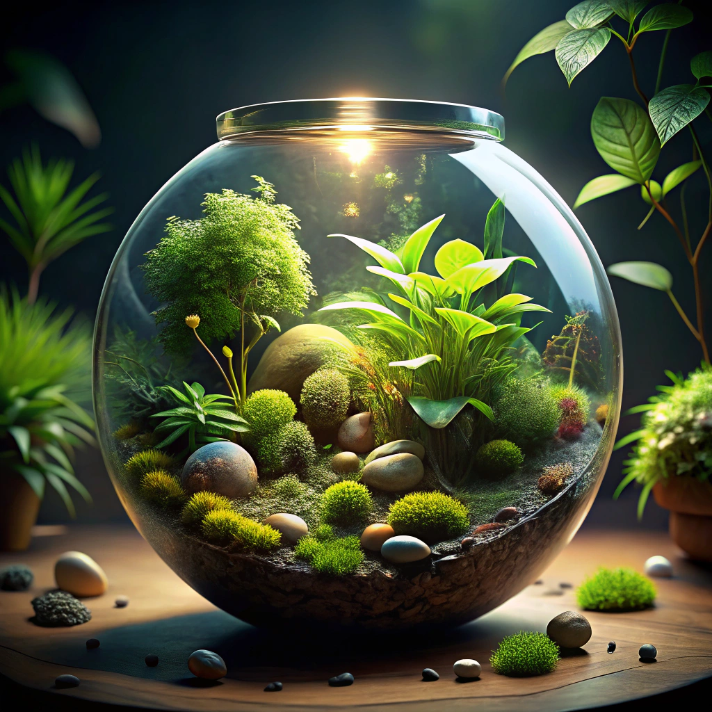self sustaining mini ecosystems terrariums