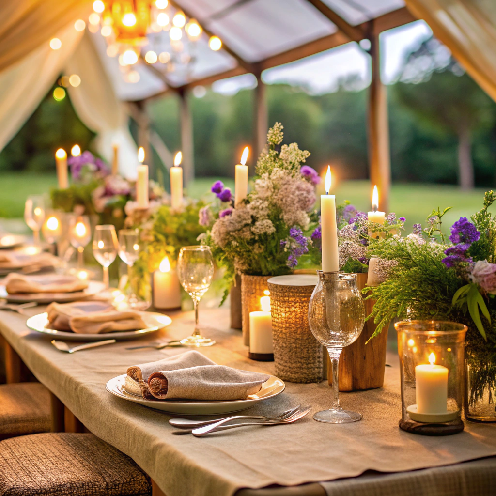 burlap table runners