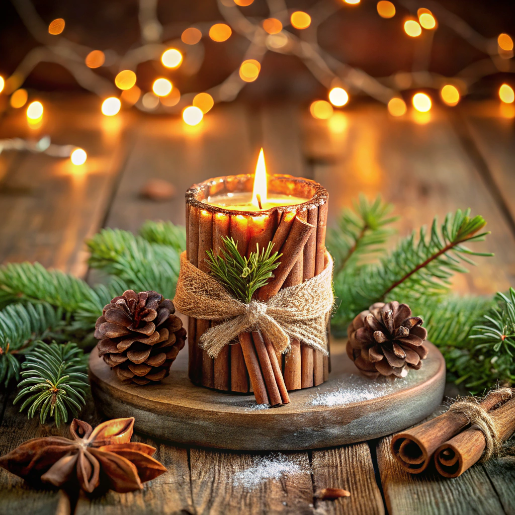 cinnamon stick candle holders