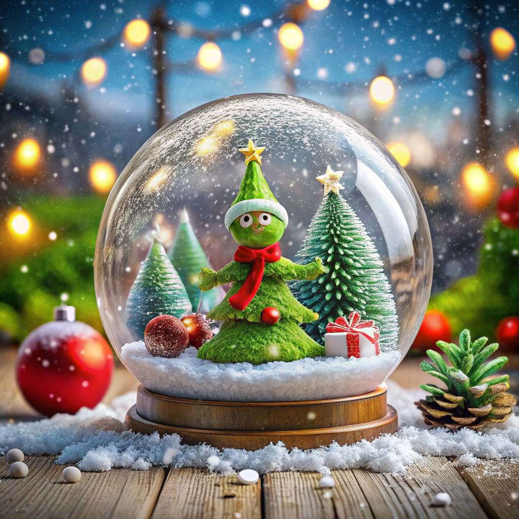 grinch in a snow globe decor