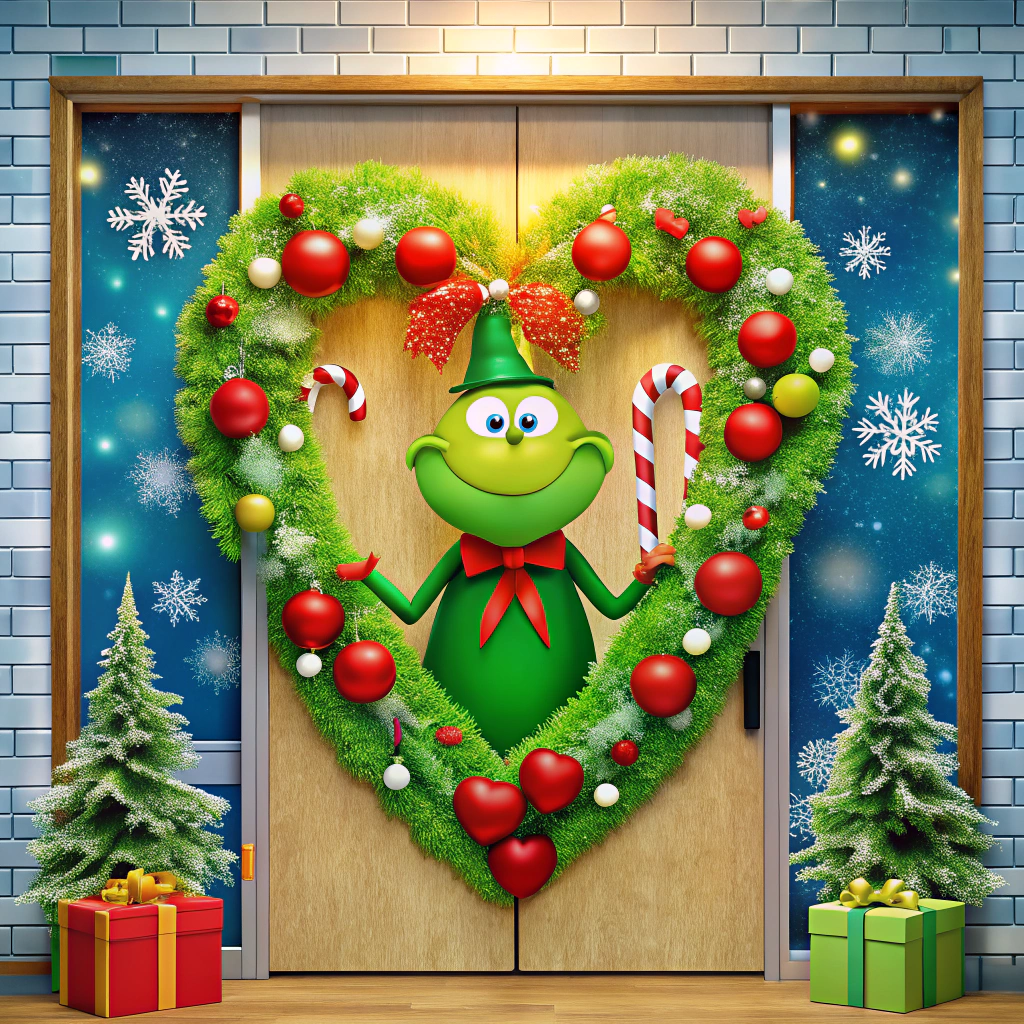 grinch with heart growing three sizes