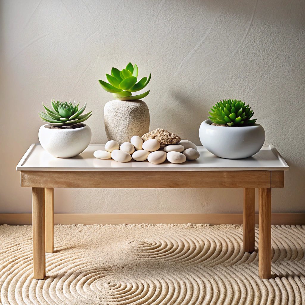 minimalist zen rock garden