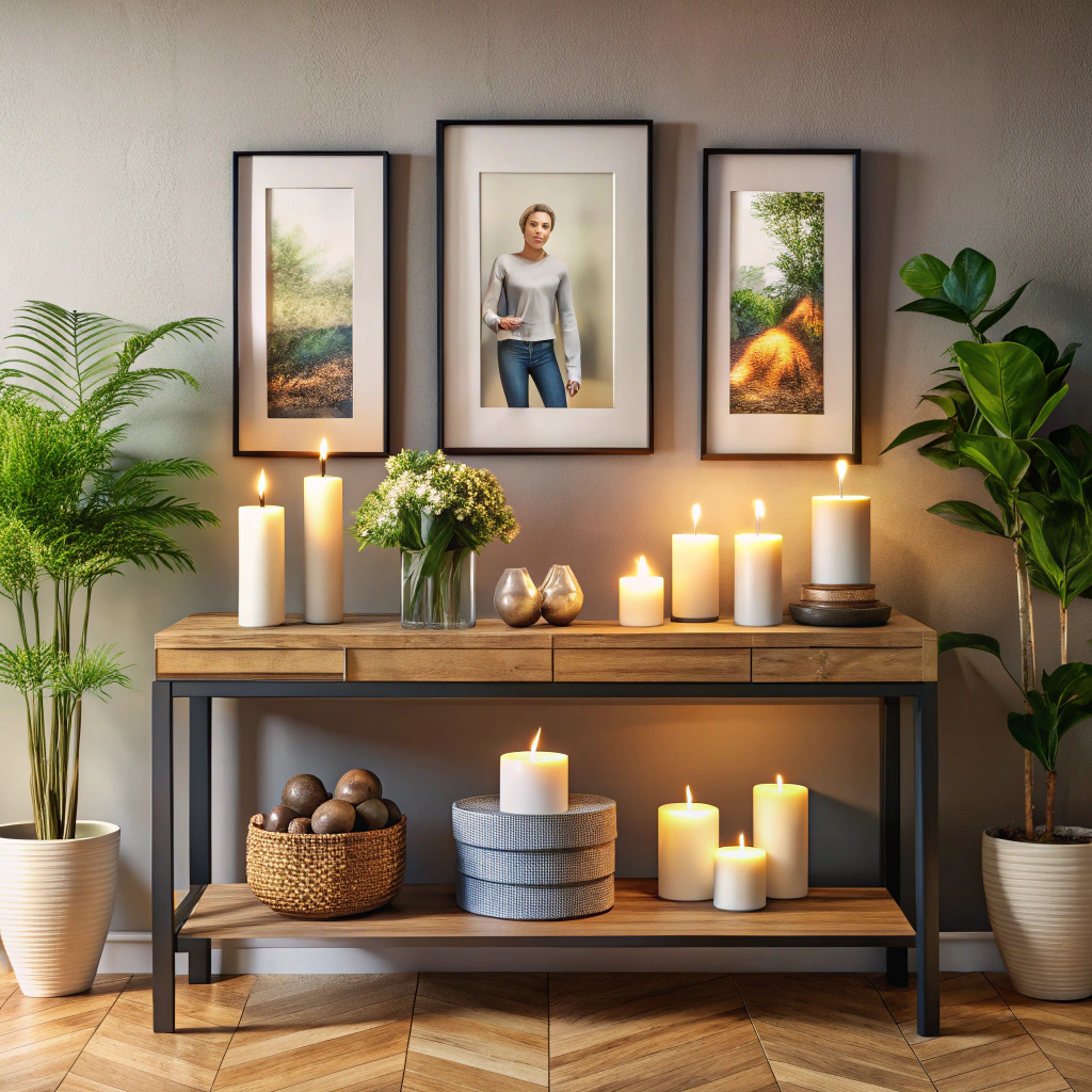 oversized framed family photograph