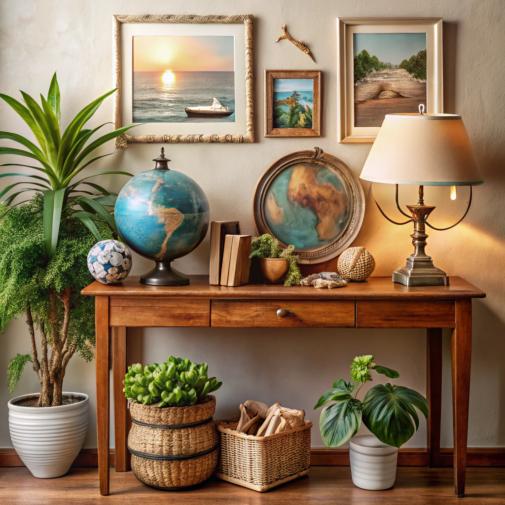 personal travel souvenirs display