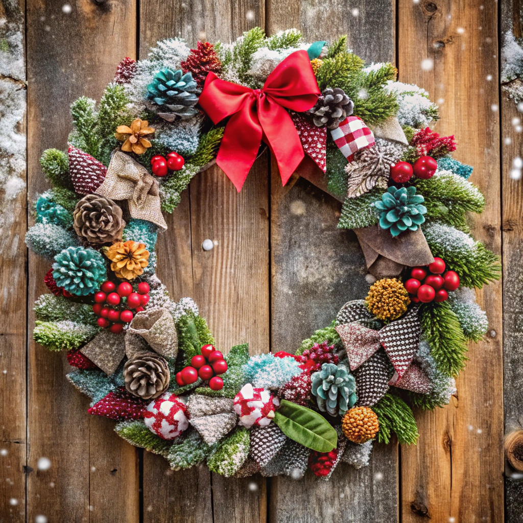 scrap fabric wreath