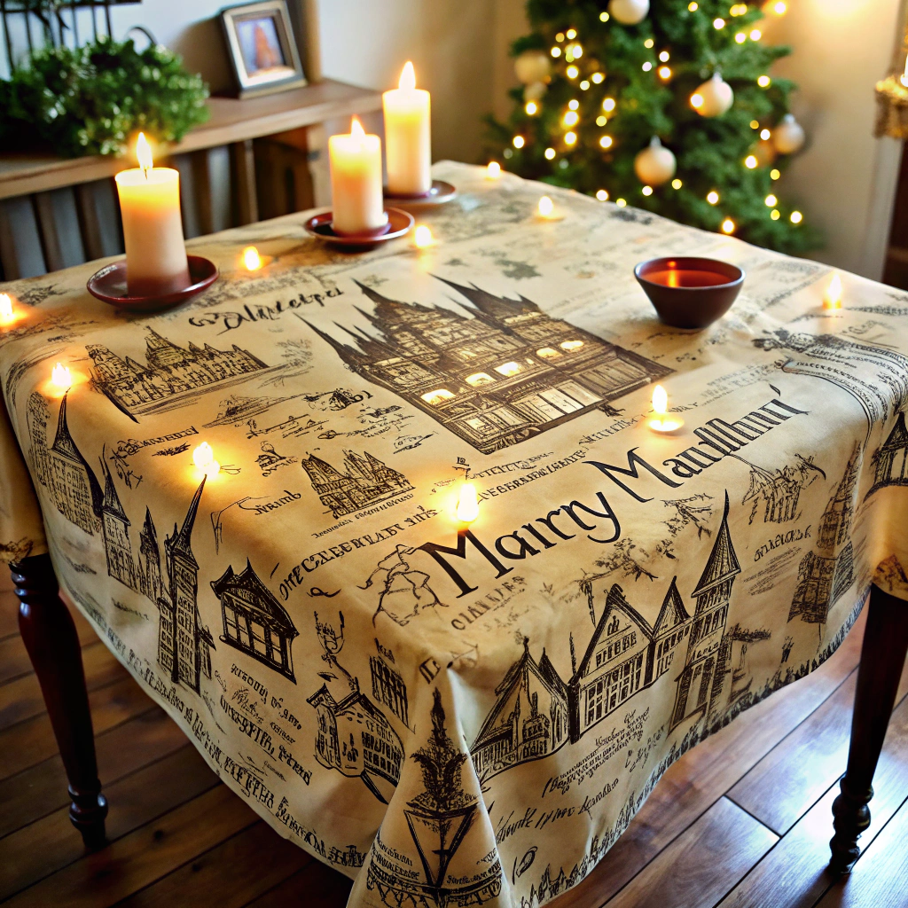 diy marauders map table cover