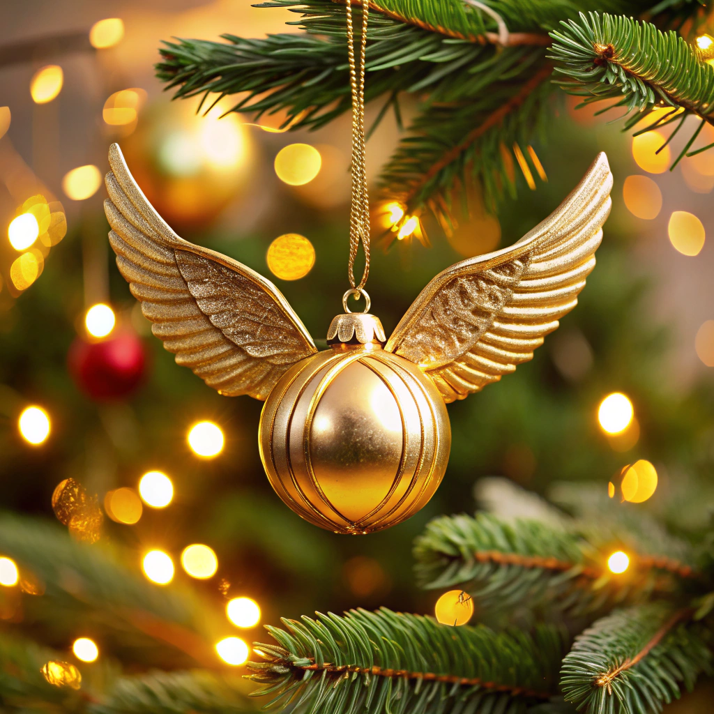 golden snitch ornaments for tree or table