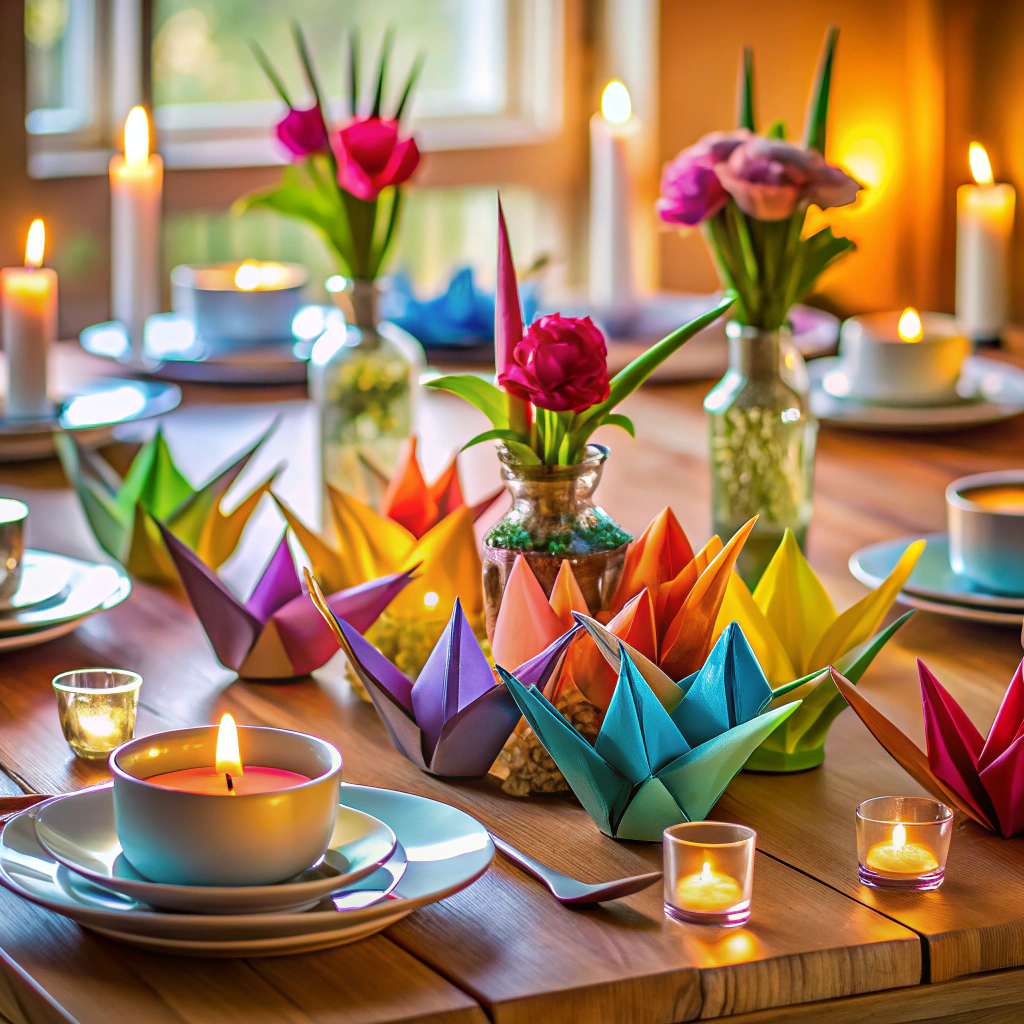 origami paper cranes