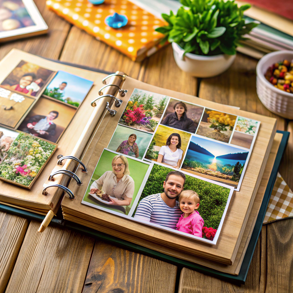 scrapbook from family and friends
