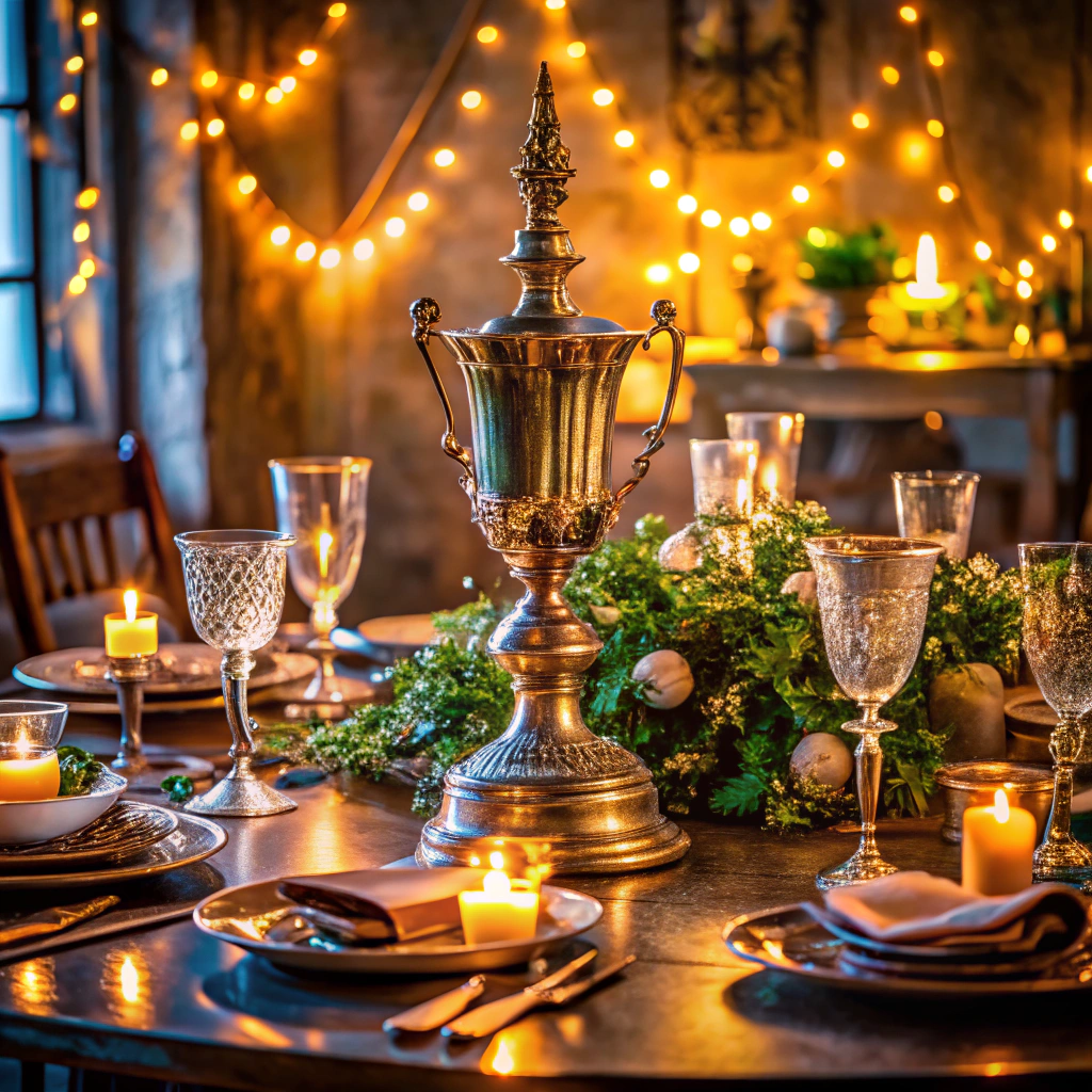 triwizard cup trophy as a centerpiece