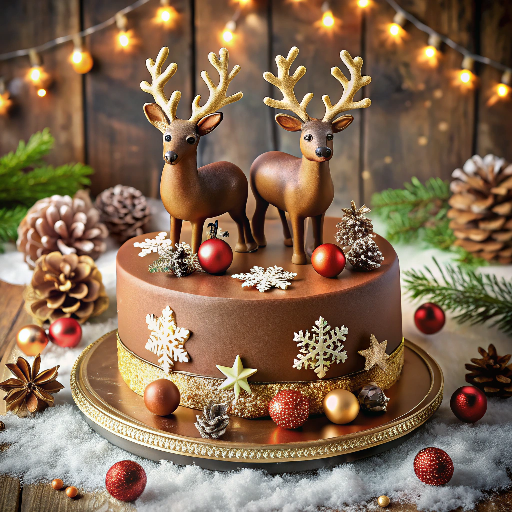 chocolate reindeer figurines