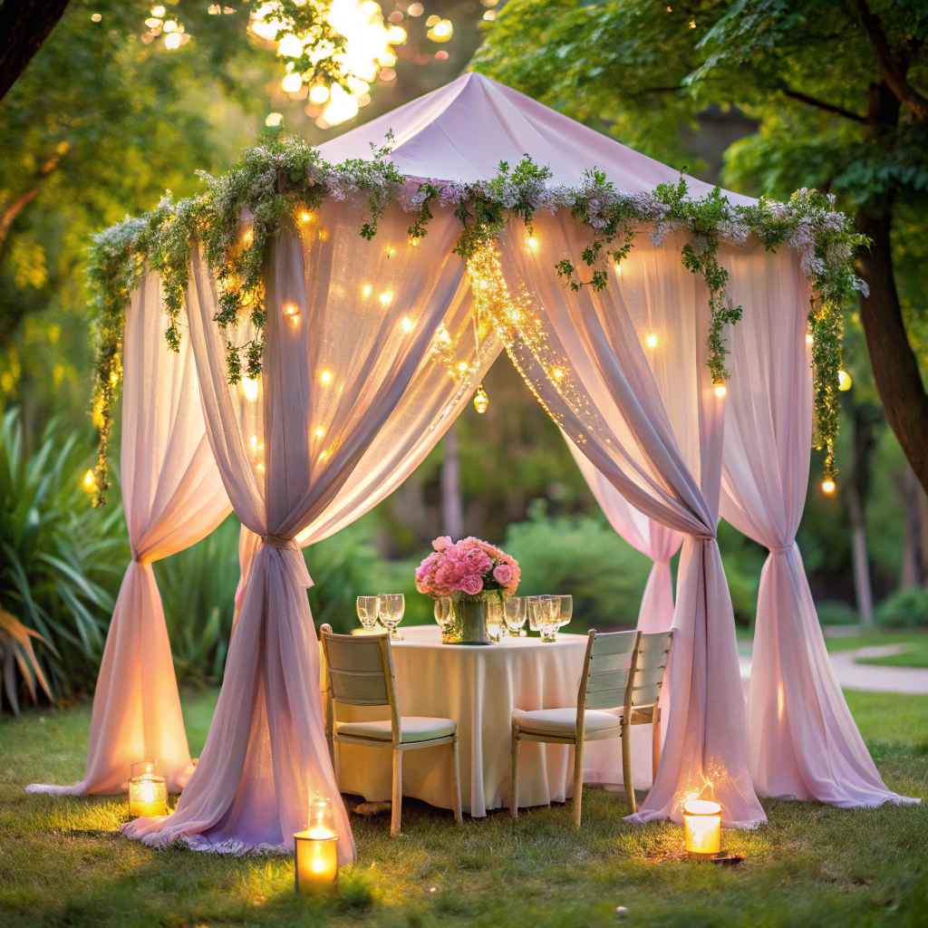 drape sheer fabric for a whimsical effect