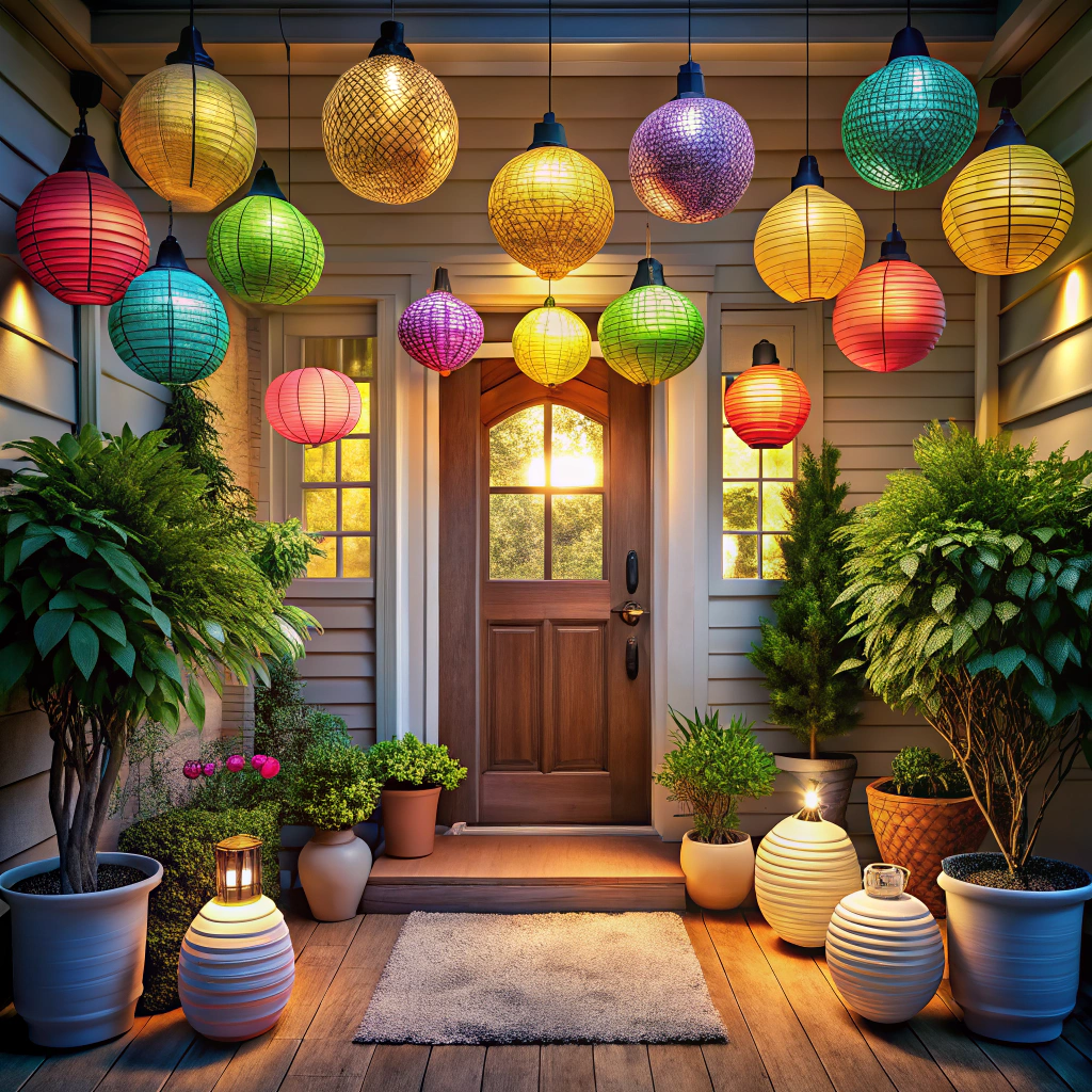festive paper lanterns