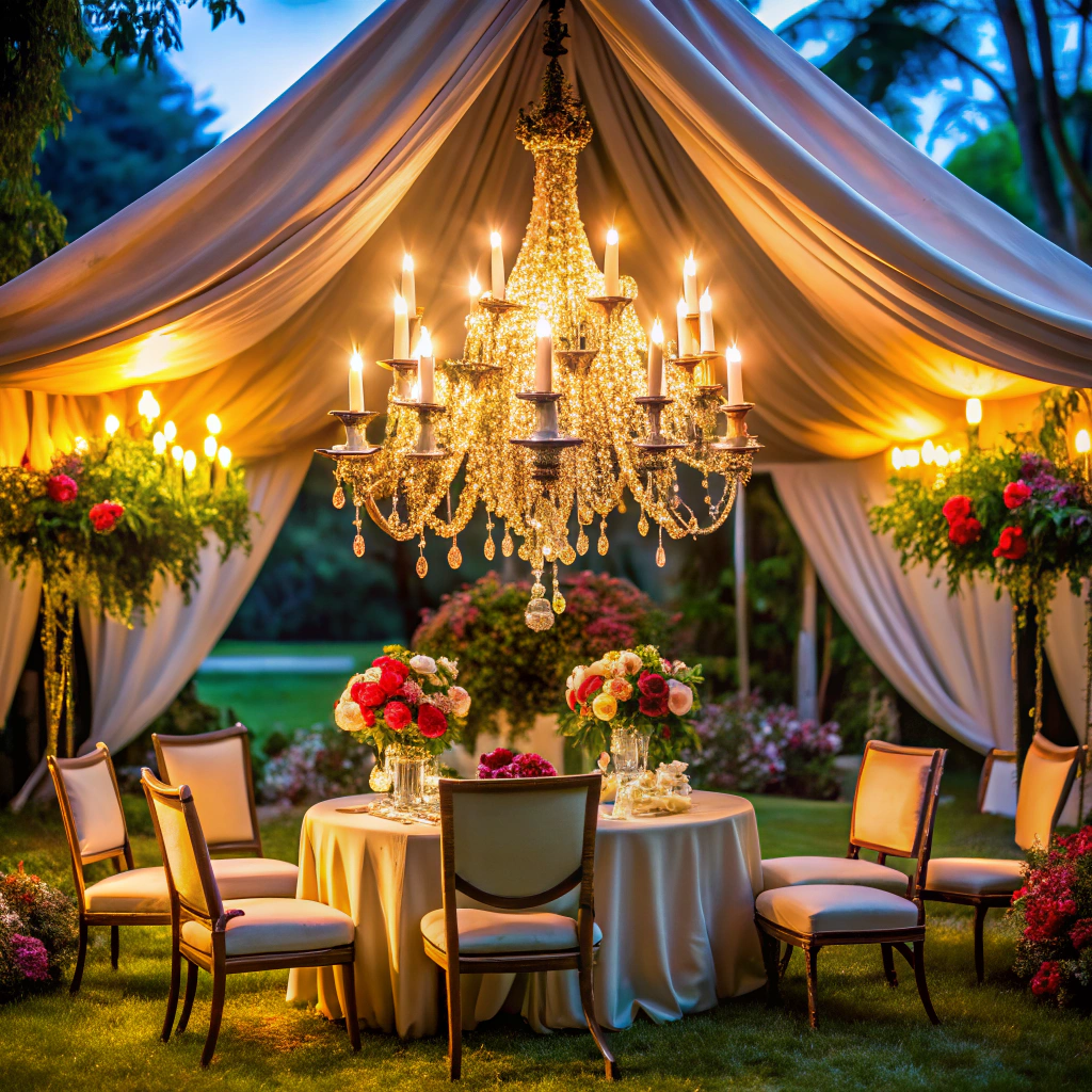 install an outdoor chandelier