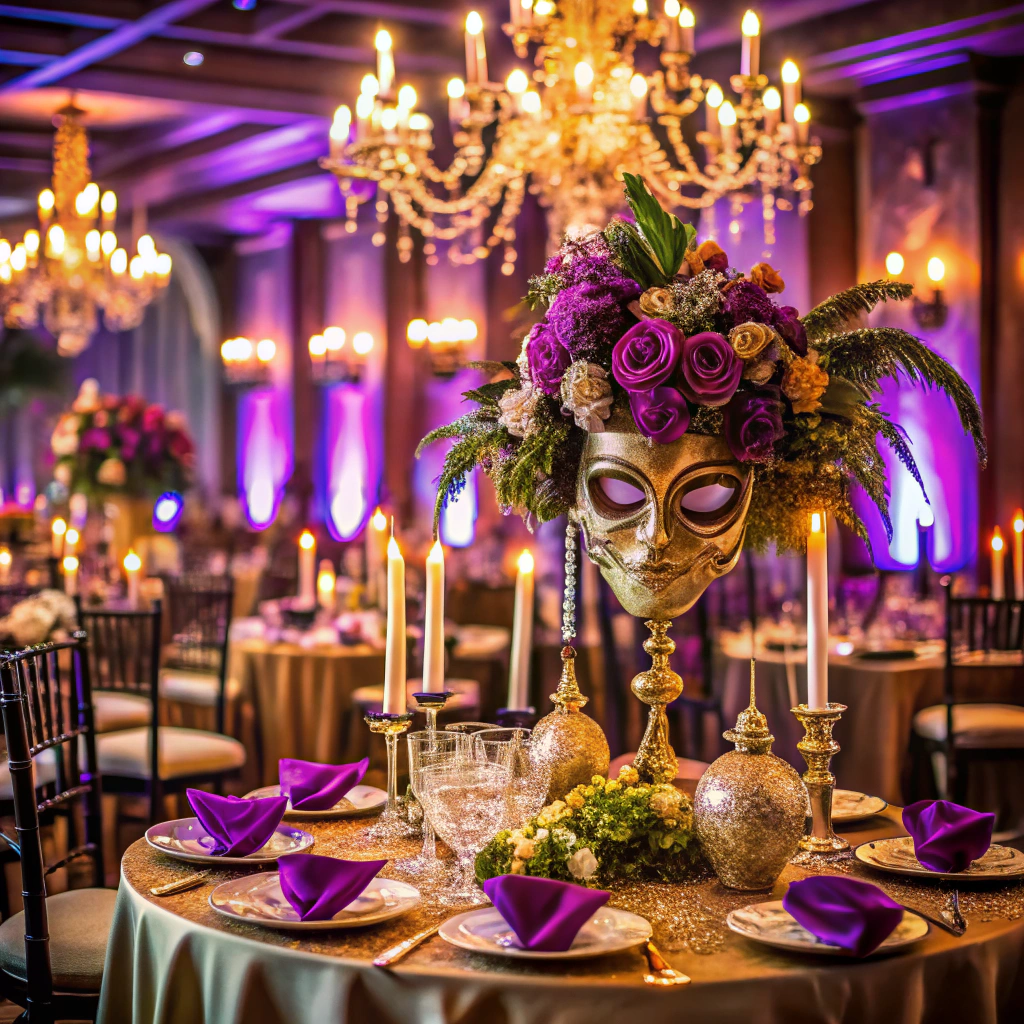 masquerade ball setup
