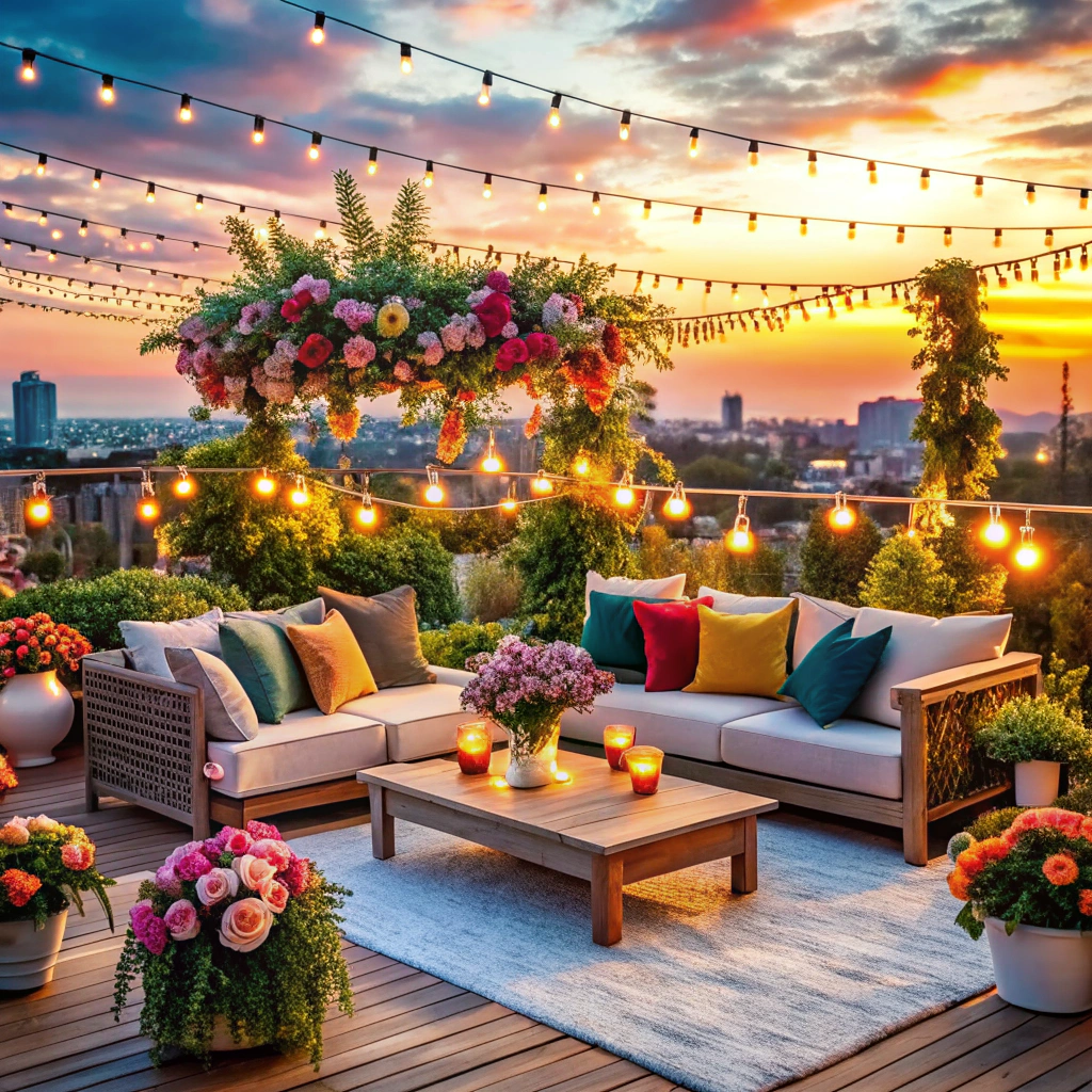 rooftop garden party
